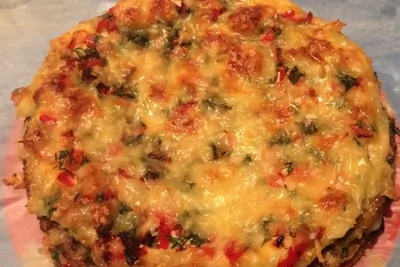 Торт из кабачков с фаршем