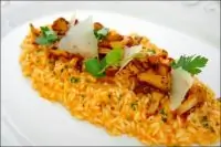 Ризотто с шафраном и лисичками