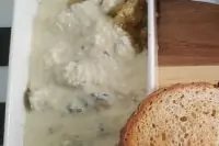 Пате из печеных баклажанов с соусом из голубого сыра