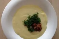 Сырно-картофельный суп с лисичками