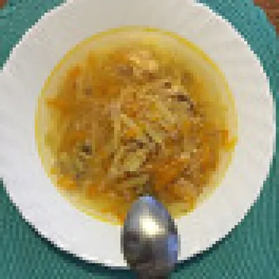 Рыбный суп из консервированного лосося (стол № )