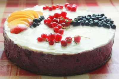 Черничный муссовый торт