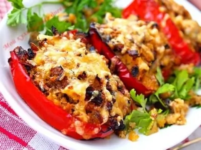 Перцы фаршированные фетой и томатами