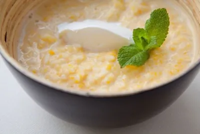 Рисовая каша с тыквой и маскарпоне