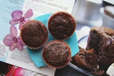 Шоколадные маффины с бананом