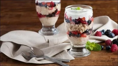 Простое ягодное парфе