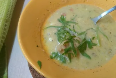 Сырная похлёбка с пшеном и курицей