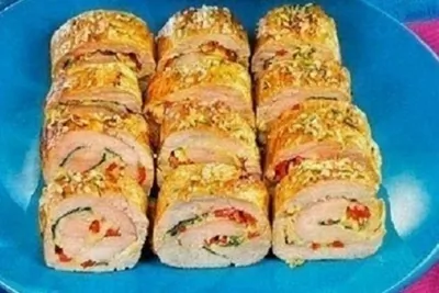 Куриные рулеты с перцем