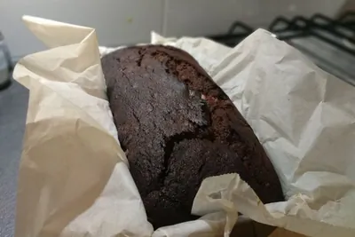 Шоколадный кекс с бананом