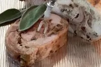 Галантин из цесарки с печенкой и грибами