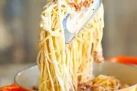 Запеченные спагетти с сыром