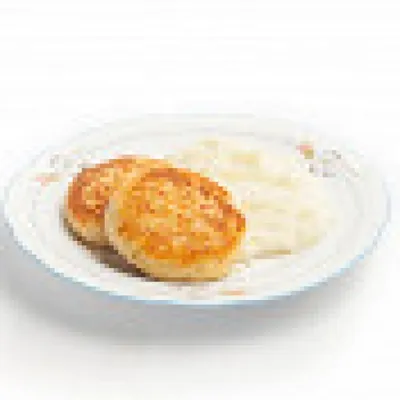 Биточки из рыбы с картофельным пюре