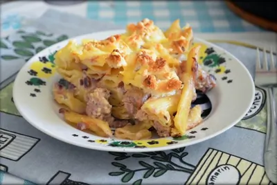 Колбаски с пастой