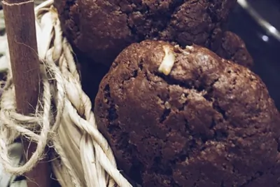 Печенье с какао и семечками