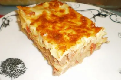 Лазанья с томатами в собственном соку