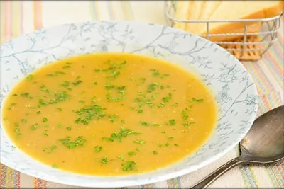 Тыквенный суп с мясом