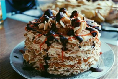 Вафли с кремом из вареного сгущенного молока