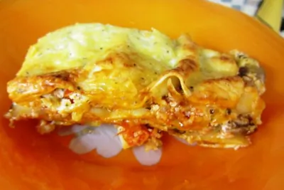 Низкокалорийная лазанья с курицей и грибами