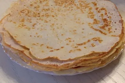 Заварные рисовые блинчики на молоке