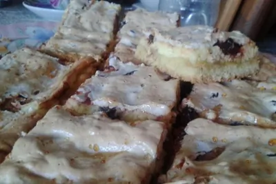 Пирог творожно-яблочный