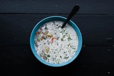 Рассольник со сметаной