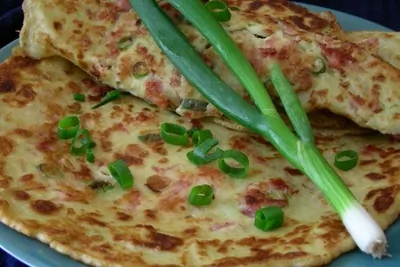 Пивные блины с ветчиной