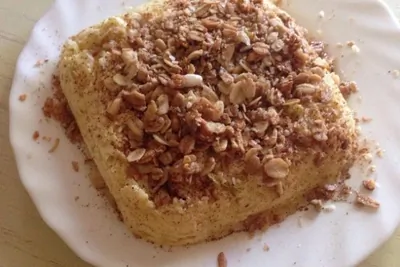 Творожно-яблочное суфле с корицей и медом