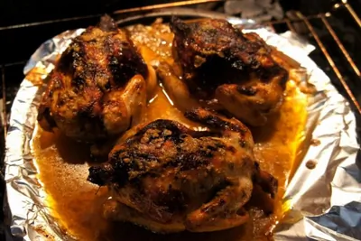 Цыпленок корнишон в маринаде из кокосового молока с красным карри