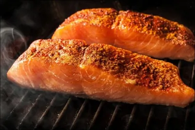 Филе форели с дижонской горчицей на гриле