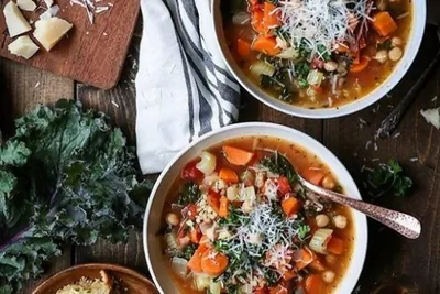 Минестроне с пармезаном