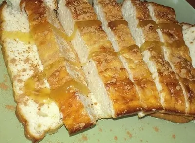 Творожная запеканка на манке с бананом