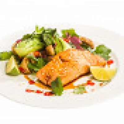 Стейк из лосося в паназиатском стиле