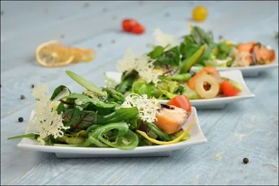 Норвежский салат с семгой