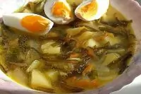 Суп из морской капусты с яйцом