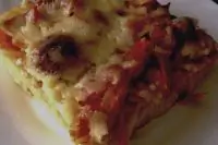 Спагетти с помидорами и сыром в духовке