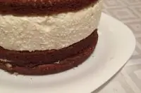 Торт с творогом и грушей