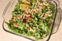 Салат Морской с кальмарами и креветками