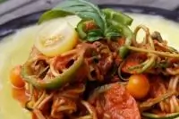 Паста из цукини с индейкой