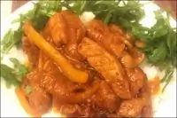 Кисло-сладкая свинина с цукини