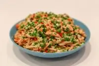 Лапша удон с куриным филе и болгарским перцем под соусом терияки