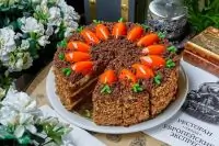 Морковный торт с грецкими орехами и кленовым сиропом