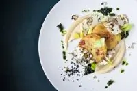 Котлеты из топинамбура с капустой и соусом чимичурри