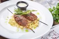 Кебабы из оленины с кус-кусом