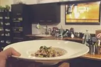 Ризотто с шампиньонами на бульоне из белых грибов