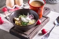 Окрошка с курицей