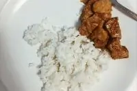 Свинина в остро-сладком соусе с мандаринами