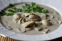 Грибной суп с вином