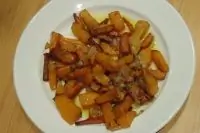 Тыква с луком и топленым маслом