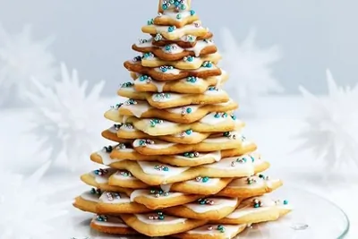 Праздничная ёлка из печенья