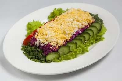 Селедка под шубой с яблоками